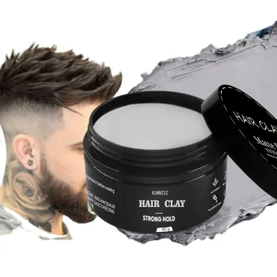 White & Grey Colors 100g Strong Hold Matte Finish Natural Look Organic Water-Based Hair Clay