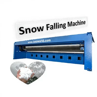 Four Season Ice Snow Park Stainless Steel Mega Snow Falling Machine 1500kg Capacity PLC+Touch Screen Control