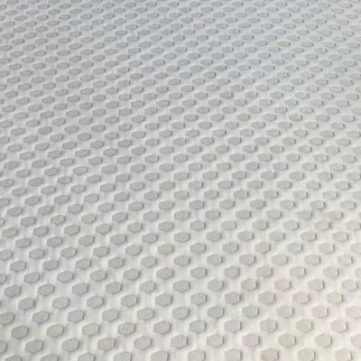 China OEM&ODM 100% Organic Yarn Dyed Single Jacquard Ticking Knitted Polyester 280 GSM Breathable Stretch Mattress Fabric for