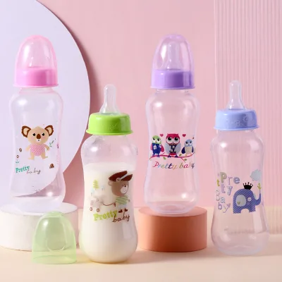 Factory Direct Baby PP Bottle, Drop Resistant, 0-3Y, Breastfeel Silicone Nipple, Baby Drinking Cup