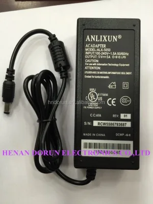 Safe and Stable Performance 5A 12VDC,5VDC 5A Regulated Switching Safety Mark Power Adaptor