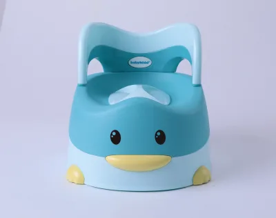 2022 Popular Naughty Duck Potty Cute PU Baby Toilet Trainer Removable Baby Potty