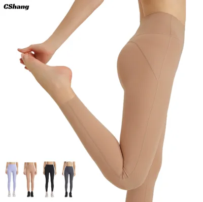 Brushed Fabric Sports Leggings for Women Tiktok Gym Fitness High Waisted Butt Lift Breathable Sport Compression Yoga Pants