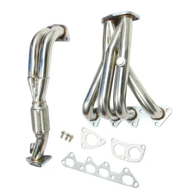 New Stainless Steel Polished Racing Manifold Header Exhaust for Accord 1998-2002 LS4 Retrofit/Upgrade