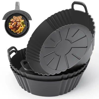 Round Silicone Oven Safe Dishwasher Safe Air Fryer Liners