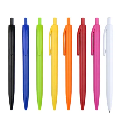 Retractable Plastic Ball Point Pen with Custom Logo Black/Blue Ink 1.0mm/0.7mm Tip for Office & School Promotion Gift