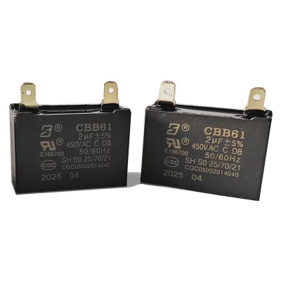CBB61 Original 2UF SH S0 450V Ac air Conditioning Capacitor Fan Plug-in Capacitor