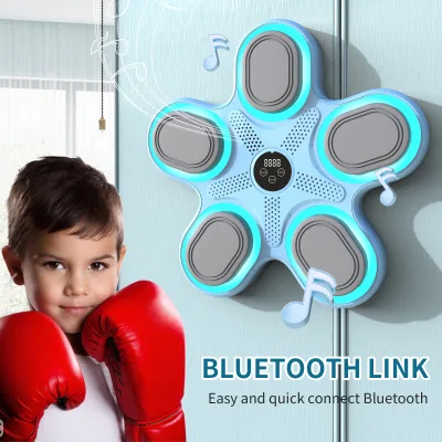 Music Boxing Target Wall Mounted LED Light Digital Display Youth Indoor Sport Kick Striking Sensor Fast Sound