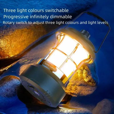 Waterproof LED Camping Lanterns with 15m Battery-Powered String Lights for Outdoor Camping BBQ & Hiking