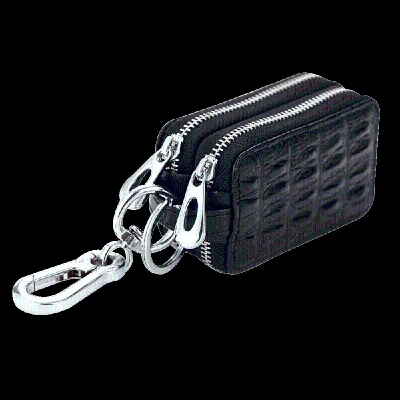 Wholesale Crocodile Leather Key Wallet Key Case Bag Double Zipper Car Key Holder for Men