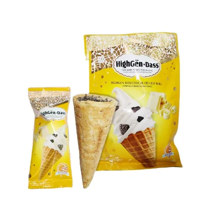 Hight Quality Chocolate Snack Chocolate Flavor Ice Cream Cone Biscuit