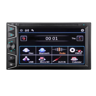 Factory Wholesale Dual-In-One Hd 6.2-Inch Dvd Hands-Free Call Card Reader Car Cd Player