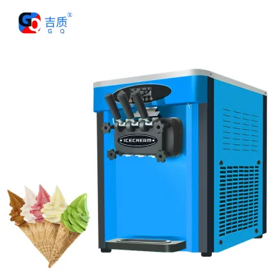 GQ-36CT 36L/H-38L/H New Electric Ice Cream Machine with 304 Stainless Steel Removable Crumb Tray and Long Service Life