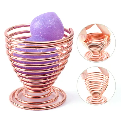 2025 Metal Spring Makeup Sponge Holder Beauty Egg Holder Powder Bracket Makeup Puff Storage Rack