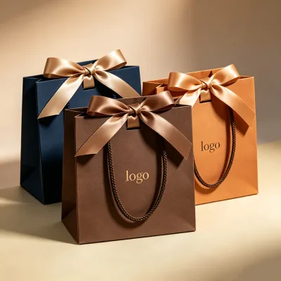 Wholesale Eco-Friendly Biodegradable Custom Printed Brand Logo Design Promotion Luxury Jewelry Retail Gift Shopping Paper Bag