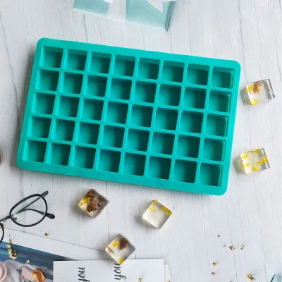 New 40-Cell Square Ice Cube Tray 228 Chocolate Silicone Mold Easy to Release Oven Safe for Candy Pudding Dessert and Cake Baking