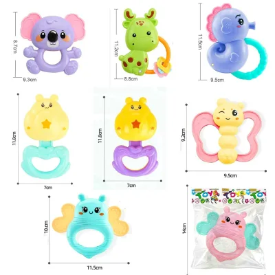 Soft Musical Rattle with Bells Early Learning Sensory Development Toy Colorful Handheld Shaker Toy