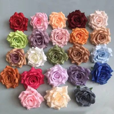 Wholesale Stock 10cm Silk Flowerartificial Diamond Rose Heads for Wedding