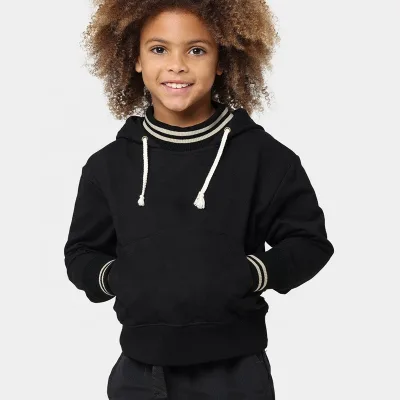 OEM Color Block Cuff Hoodie Youth Baby Boy Pullover Kids Children Cotton Fleece Hoodies