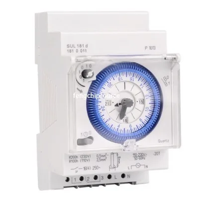 SUL181d guide rail installation 15-minute interval quartz mechanical timer time switch time controller