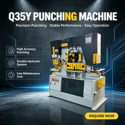 Factory Hydraulic Punching and Shearing Machine, Q35Y Round and square bar Hydraulic Iron Worker,channel Steel Cutter