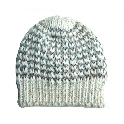 Womens Winter Double Layer Thick Cable Knit Beanie Hat