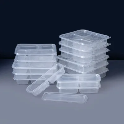 Food Grade Disposable Container Plastic Take Away Prep Storage Clear With Lids Pp Leak Proof Microwaveable Safe 12 3 4 Lunch Box