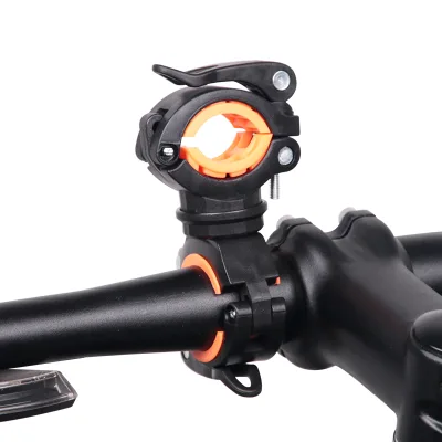 Bicycle Light Bracket Bike Lamp Holder LED Torch Headlight Pump Stand Quick Release Mount 360 Degree Rotatable