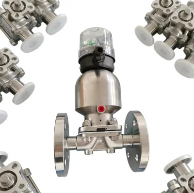 JITAI 2.5 Inch 3 Way Shut-off Clamp Food Grade High Temperature PN10-PN40 Diaphragm Valve Flange/Welded Connection for Bag