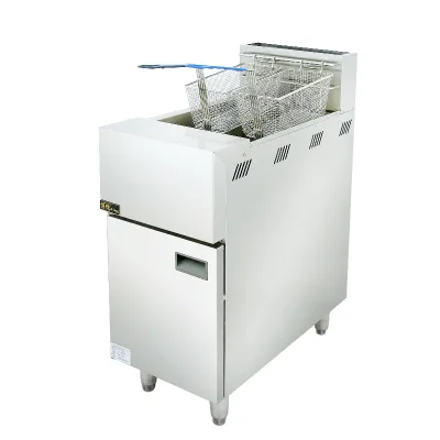 Propane Deep Fryer Outdoor Gas Tank 2 Tank with Cooling Zone Commercial Propane Gas Deep Fryer Pot