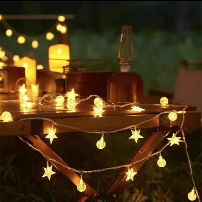 Star Lights LED Fairy Lights Bubble Ball String Lights Waterproof IP00 Energy Saving Halloween Christmas Balcony Camping Indoor