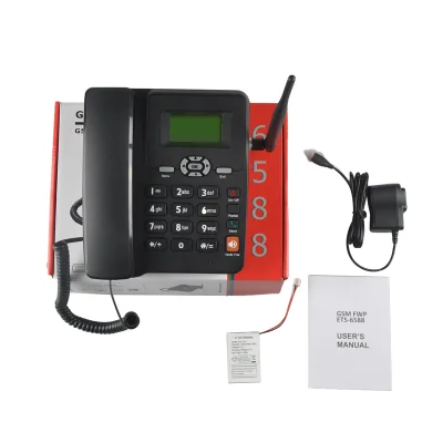 dual sim gsm landline phone fixed desk table phone fixed wireless phone with FM /radio
