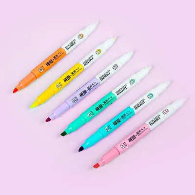 Eurolucky Erasable Double Sided Highlighter Pens Highlighter Pen Pastel Highlighter Pen Set