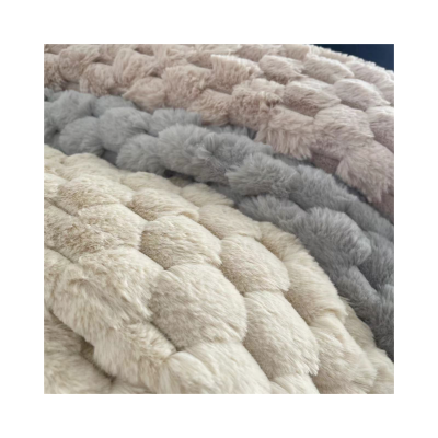 Factory Faux Fur 100% Polyester Jacquard Faux Fur Rabbit Fur for Clothing
