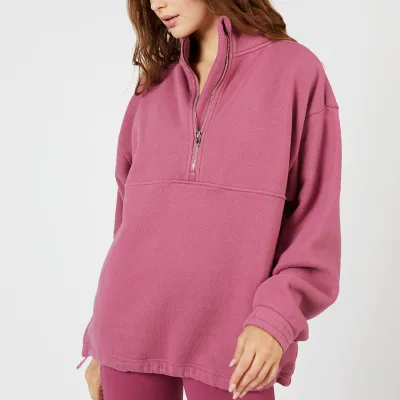 Custom Women's Casual 1/2 Zip Sweatshirt Neck Side Zipper Oversized Cotton Wool Casual Women's Pullover Hoodie