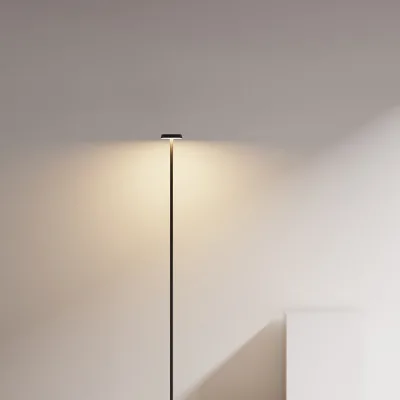 Minimalist Modern Simple LED Floor Lamp with Iron Foot Switch for Living Room Bedroom Dining Room