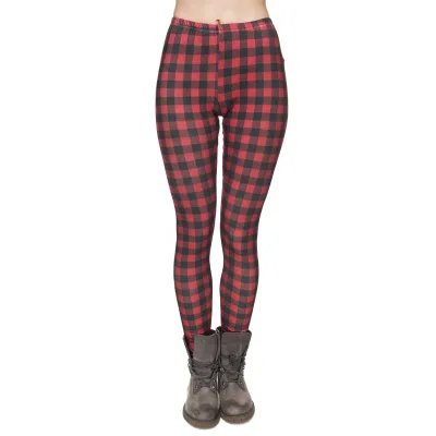 Custom 3D Print Black Red Milk Silk Fabric Women's Leggings Super Soft Breathable Anti-Bacterial 92% Polyester 8% Spandex Gym