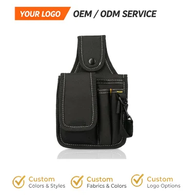 OEM Portable Heavy Duty Electrician Tool Pouch, Multi Pocket Small Tool Bag for Construction Repair Maintenance Work