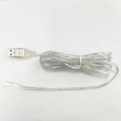 Transparent Color USB Power Cord for LED Neon Strips