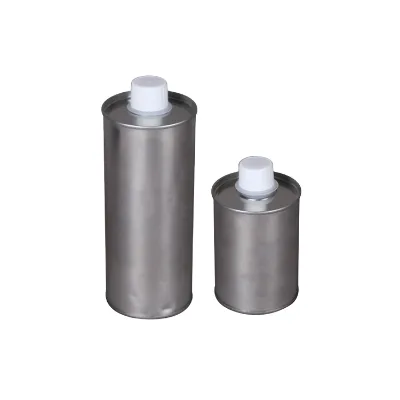 250ml 500ml Round Tin Can Glue Printing Tin Can with Plastic Brush