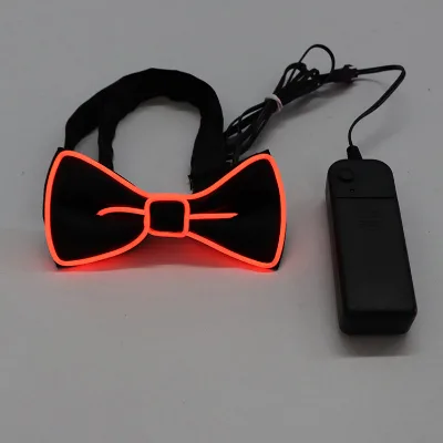 Wholesale EL Glow Ties LED Bow Tie Costume Accessories for Valentine's Day Thanksgiving Father's Day Decor