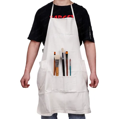 SINOART Custom Apron Adult Cotton Canvas Apron for Art Supplies