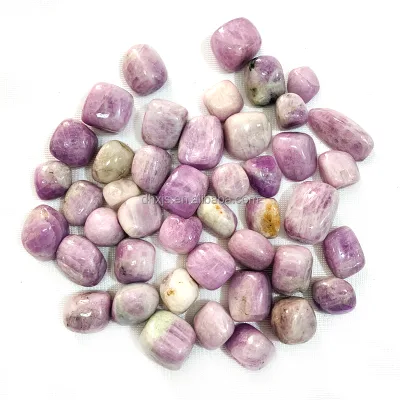 Wholesale Price Natural Crystal Quartz Stone Chips Gravel pink Kunzite Tumbled