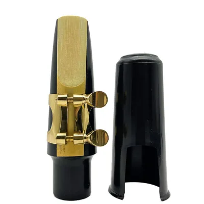Bb Tenor Saxophone Mouthpiece Set with Reed Metal Ligature Mouthpiece Cap and Guard Professional Woodwind Instrument Accessory