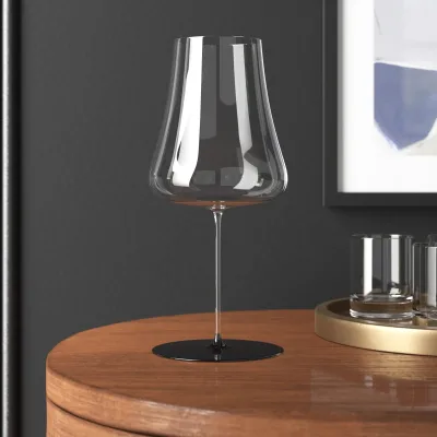 High Capacity  Big Belly Cup Handmade Mouth Blown Super Ultra-Thin Crystal  Nabila White Wine Glass