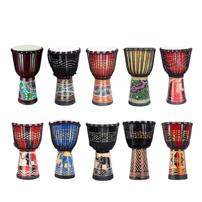 Low Price Wholesale African Drum Colorful Beginner Goatskin Toy Hand Drum 4 6 10 12 13 Inch