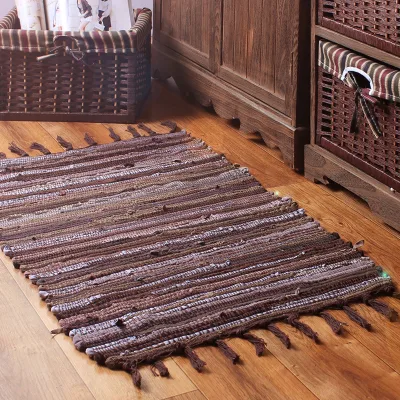 Y-Z Nordic Cotton Linen Christmas Modern Rectangle Hotel Home Decor Bedroom Floor Mat Kids Living Room Carpets and Rugs