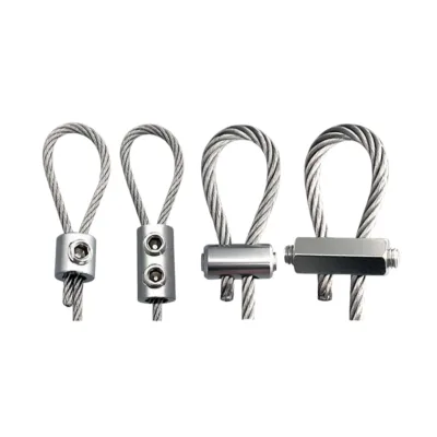 Factory Direct Sale Two Way Wire Lock Adjustable Wire Rope Looping Gripper Connectors Suspension Kit Bi-directional Cable Clamp