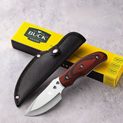 Fixed Blade Knife Solid Wood Handle New Folding Knife Outdoor Multifunctional Folding Knife Field Hiking Camping Supplies