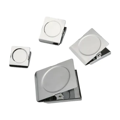 Metal Square Magnetic Office Clip Magnetic Memo Note Holder and Fridge Magnet for Organization and Reminder